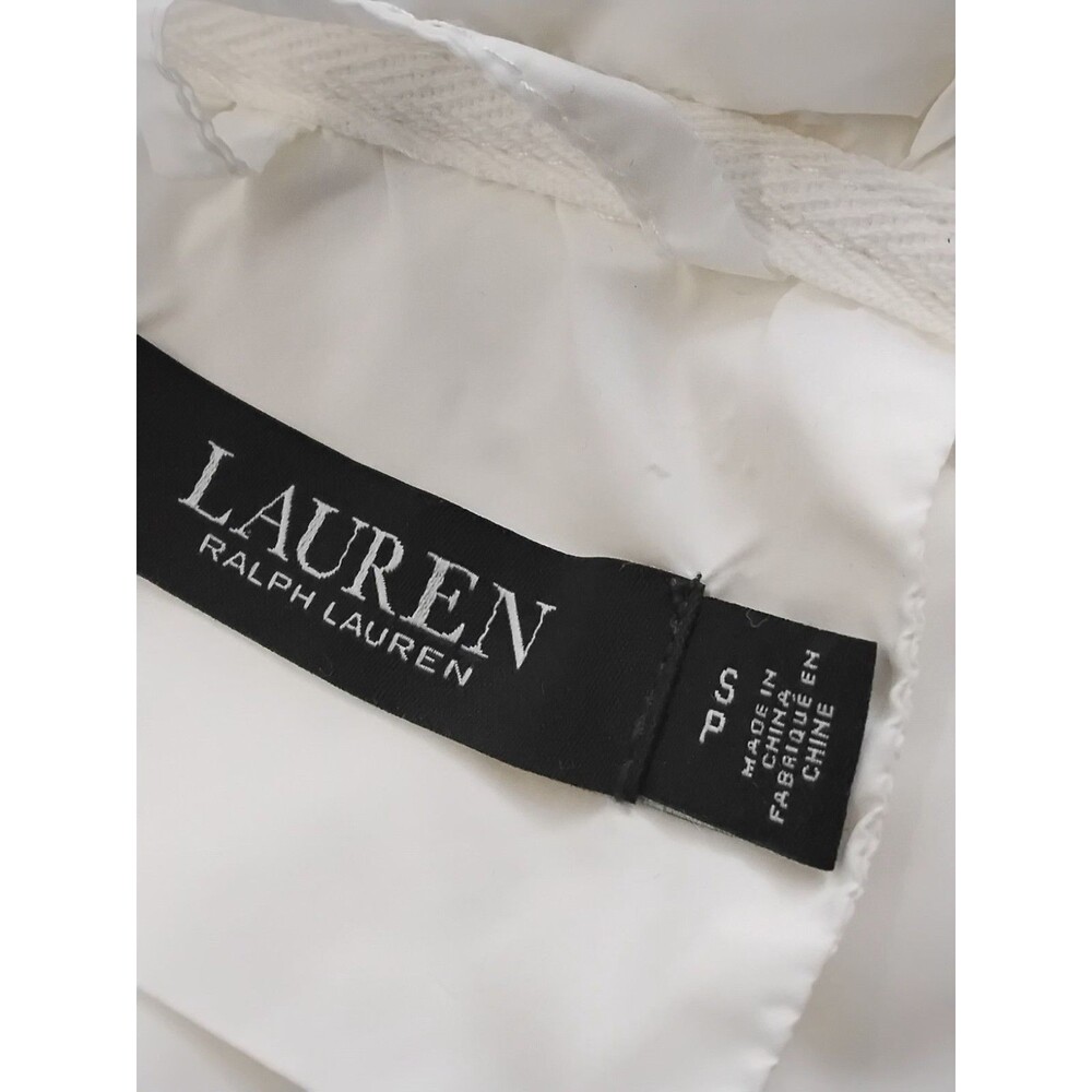 Lauren Ralph Lauren Black Label Long Puffer Coat Vest white - Picture 7 of 7